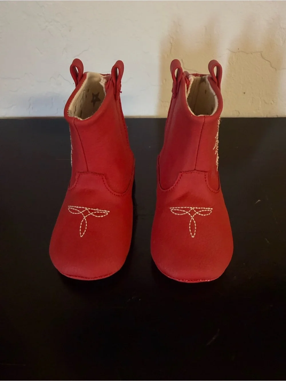Jujube Eco Steps Baby Western Boots in Cherry Red